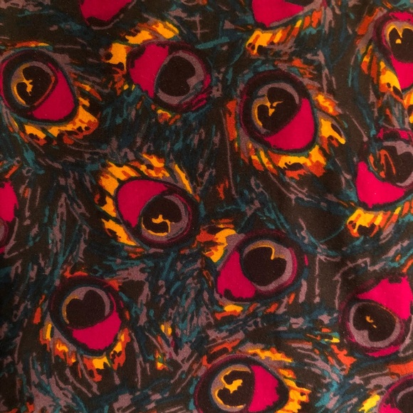 Legging LuLaRoe Motif Plume De Paon - Taille Unique - Bleu Marine Et Blanc - Neuf Avec étiquettes